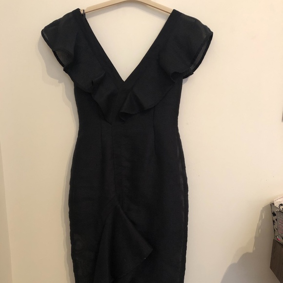 Keepsake Blue Ruffle Midi Dress - Picture 2 of 11